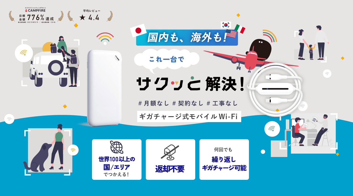重さたったの44g！コード型Wi-Fiルーターが11月21日より販売開始