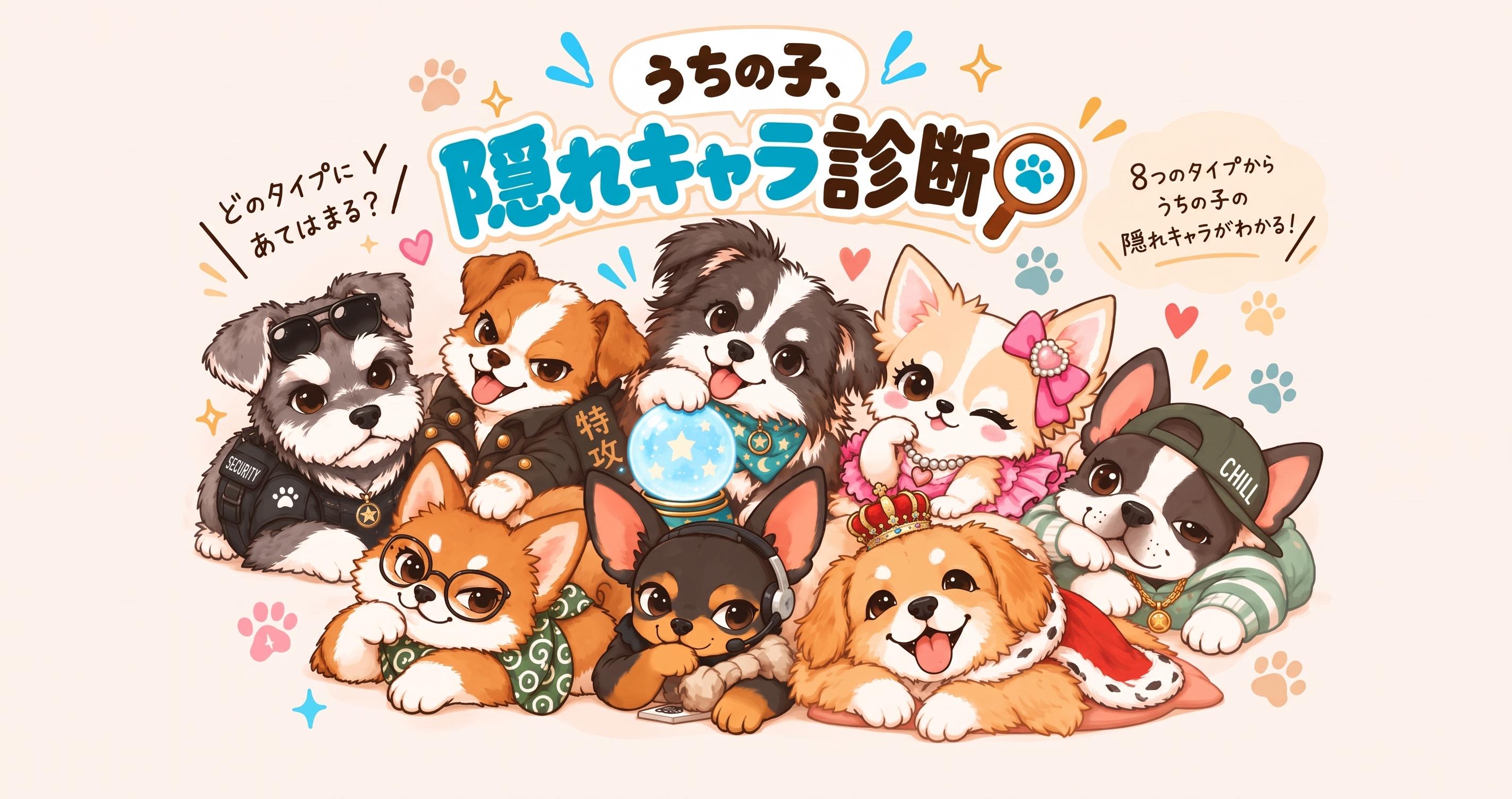 愛犬の“あるある行動”から、隠れキャラを8タイプで診断    The Mate Tokyo「愛犬の隠れキャラ診断」を9月18日より公開